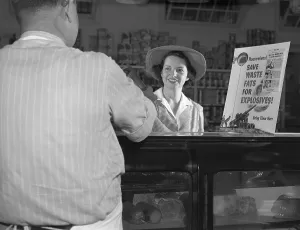 Ammunition Prints: Women at grocery store meat counter