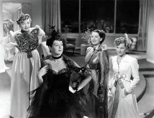 Lace Prints: THE WOMEN, Hedda Hopper, Rosalind Russell, Norma Shearer, Joan Fontaine, 1939