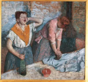 Bottle Prints: Women Ironing, by Edgar Degas, 1884 - 1886 about