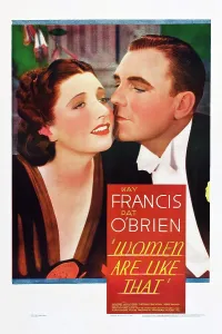 Francis Prints: WOMEN ARE LIKE THAT, from left: Kay Francis, Pat O'Brien on midget window card, 1938