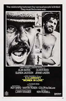 Screaming Prints: WOMEN IN LOVE, US poster art, from left: Oliver Reed, Alan Bates, 1969