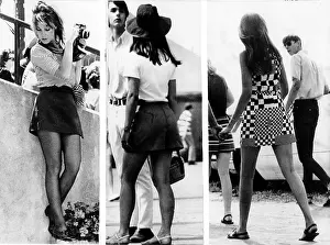 Minidress Prints: Women wearing miniskirts and minidresses at the Indianapolis Motor Speedway