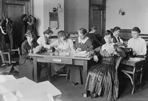 Typewriters Prints: Women working at evangelist Billy Sunday's headquarters