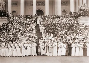 19th Amendment Prints: Women's Suffrage envoys from many states brought petitions to Congress