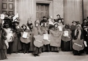 19th Amendment Prints: Women's Suffrage hikers who took part in the walk from New York City to Washington