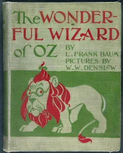 Baum Prints: Wonderful Wizard of Oz, first edition book cover, written by Frank Lyman Baum in 1900