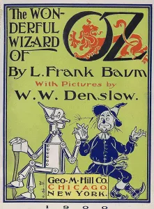 Baum Prints: Wonderful Wizard of Oz, title page of first edition written by Frank Lyman Baum in 1900
