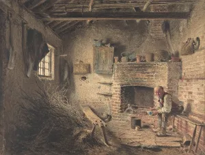 Gouache Prints: The Woodcutters Breakfast, by William Henry Hunt
