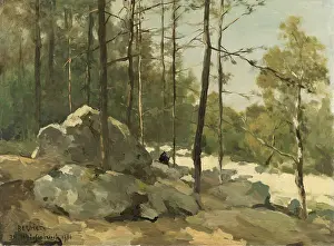 Painter Prints: Wooded View near Barbizon, by Johan Hendrik Weissenbruch