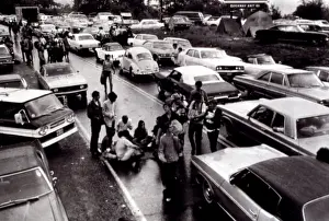 Traffic Prints: Woodstock 1969 Historic event in Bethel NY. Courtesy: CSU Archives / Everett Collection