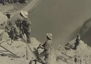 Height Prints: Workers at Boulder Dam site in 1934
