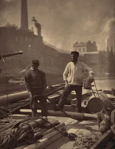 Harbors Prints: WORKERS ON THE SILENT HIGHWAY 1877 by John J