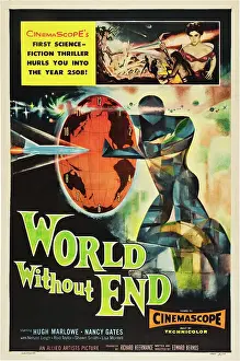 Lisa Prints: WORLD WITHOUT END, Lisa Montell (top), poster art, 1956