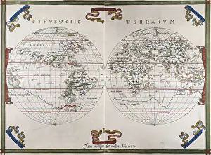 Cartographies Prints: World map by Joan Martines (1591). AISA/Everett Collection**US SALES ONLY**