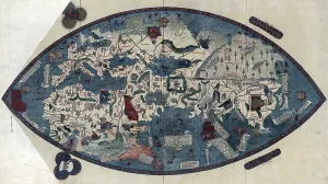 Columbus Prints: World Map by Paolo dal Pozzo Toscanelli shows lands of the Eastern Hemisphere is based on the conception of the Earth