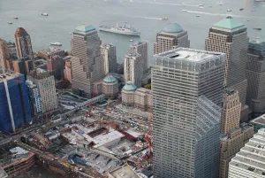 Construction Prints: World Trade Center Ground Zero site under reconstruction