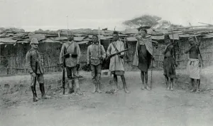 German East Africa Prints: World War 1 in Africa. The transformation the German Askaris (native soldiers)