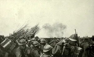 French Military Prints: World War 1: Battle of Verdun. In the first days of the battle