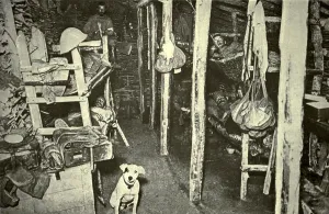 Lcgr1702 Prints: World War 1: Battle of Verdun. One of the subsurface chambers in fortified Verdun was used as a hospital