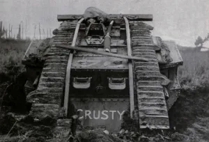 Mechanized Prints: World War 1. British Mark IV Tank named Crusty prior to battle of Cambrai