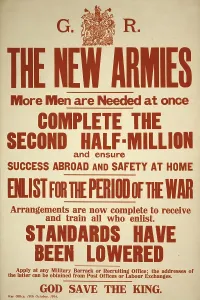 January Prints: World War 1. British recruiting poster issued by the War Office in October 1914