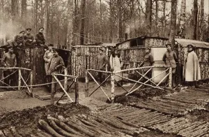 January Prints: World War 1. German officers huts in the Vosages Mountains were constructed with logs
