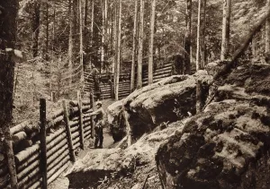 January Prints: World War 1. A German trenches in the Vosages Mountains
