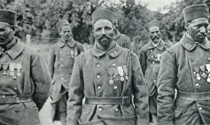 Moroccan Prints: World War 1 Moroccan tirailleur (skirmisher) soldiers, wearing Legion of Honor. 1917