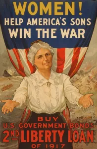 Elderly Woman Prints: World War 1 poster for the 2nd Liberty Loan of 1917