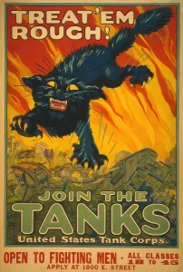 Recruitment Prints: World War 1. Recruiting poster for the United States Tank Corps