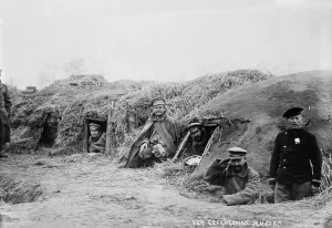 Dwellings Prints: World War 1. Russian prisoners of war at Stettin