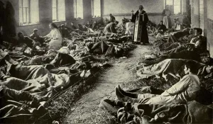 Blessing Prints: World War 1. Russian soldiers wounded at Dunajec