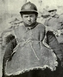 Southern Front Prints: World War 1. Serbian infantry man with his winter uniform supplemented by a sheepskin vest