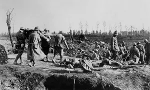 February Prints: World War 1. Somme Offensive. French Red Cross station on the front
