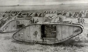 February Prints: World War 1 Tanks. Tankdrome was a muster zone for tank squadrons on the Western Front