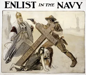 December Prints: World War I American recruitment poster for US Navy shows Uncle Sam