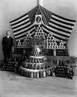 Loyalty Display Prints: A World War I era patriotic food display. W. A