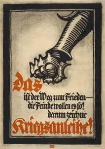 Fist Prints: World War I, German poster depicting a clenched ironclad fist