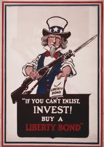 Support Prints: World War I, poster showing Uncle Sam with rifle and bayonet