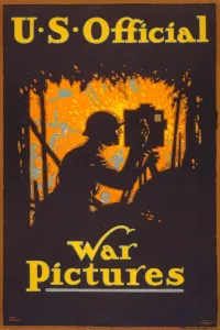 Graphic Design Prints: World War I, poster showing a war photographer