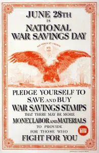 Images Dated 11th December 2008: World War I, Poster in the style of a stock certificate