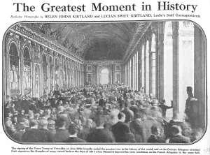 Halftone Prints: World War I, signing the peace treaty to end the war