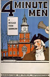 Bell Prints: World War I, town crier, with bell in hand