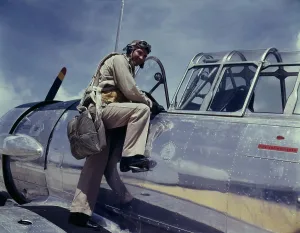 Silver Prints: World War II, Cadet L. Deitz, at the Naval Air Base