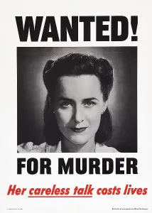 Wanted Poster Prints: WORLD WAR II, Careless Talk propaganda poster, ca. 1940s