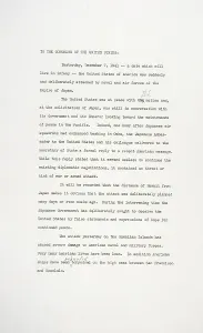 Document Prints: World War II. Day of Infamy Speech by Franklin D