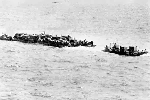 Ships And Boats Prints: WORLD WAR II, in France, ships have difficulty crossing the English channel on invasion day