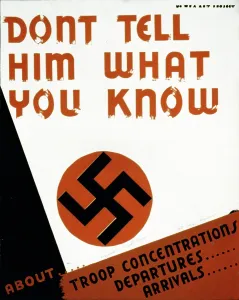 Warning Prints: World War II, Poster suggesting careless communication may be harmful to the war effort