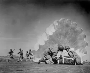 Parachute Prints: World War II, U.S. paratroopers in action, circa 1940-1946