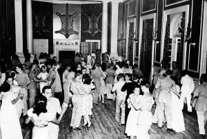 Animal Print Prints: World War II, U.S. soldiers dancing, circa 1940-1946